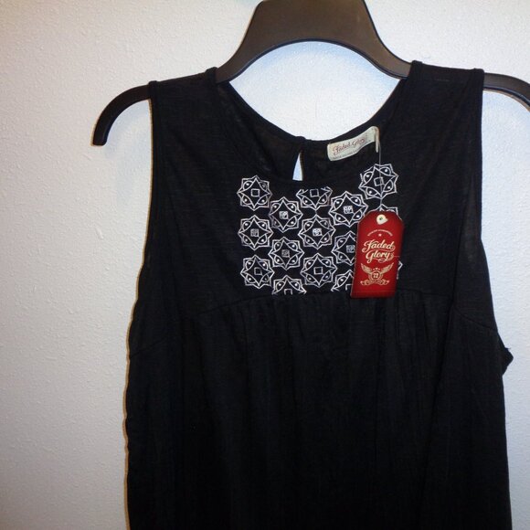 Faded Glory Women's Peasant Black Polyester Tank Top Plus Size XXL NWT - Picture 2 of 10